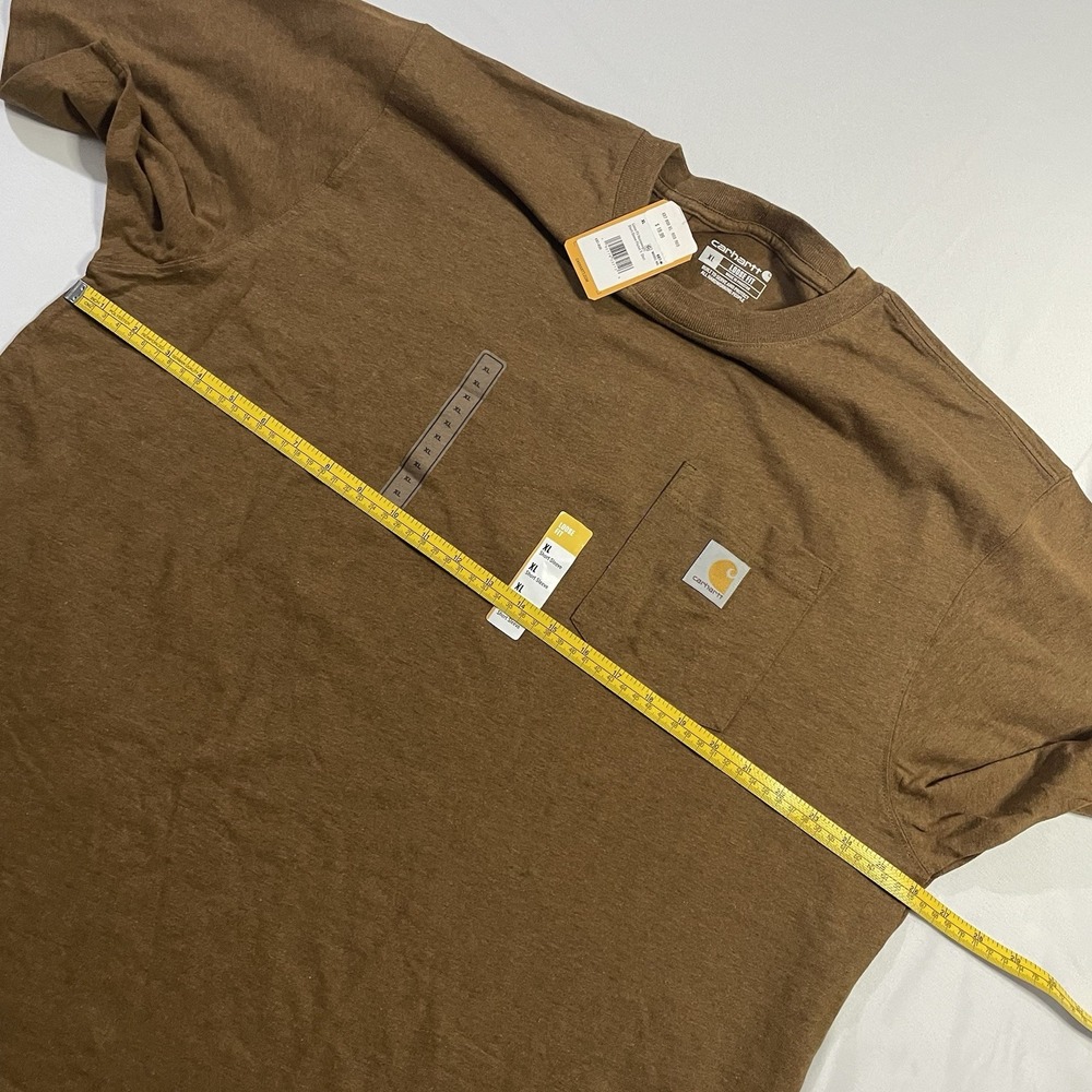 Carhartt K87 Loose Fit Heavyweight Pocket T-Shirt Mens XL Oiled Walnut Brown NWT - Picture 4 of 6